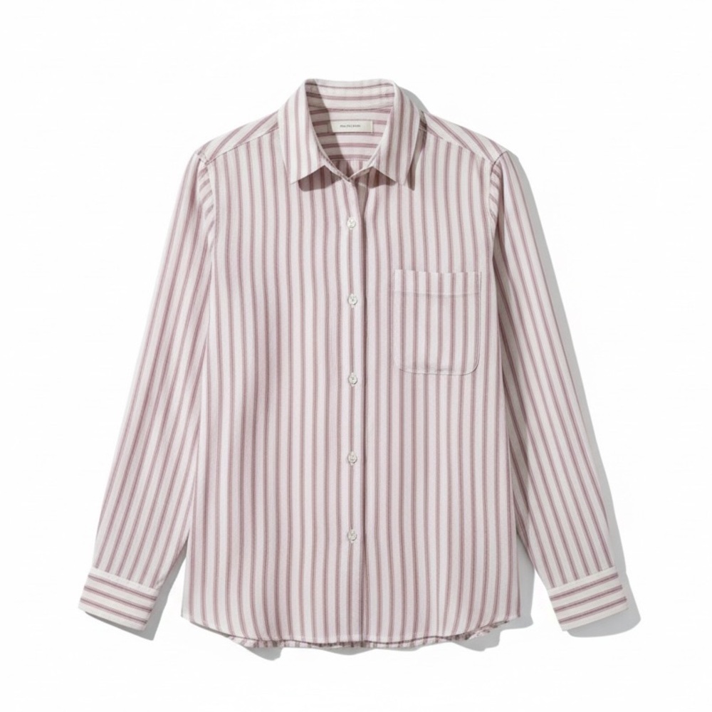 Sunday Best Old Money Preppy Liquid Striped Long Sleeve Shirt Top S